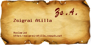 Zsigrai Atilla névjegykártya